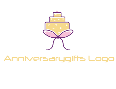 cake with bow logo