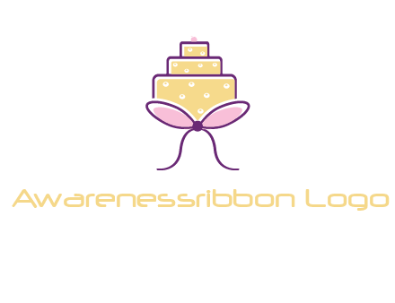 cake with bow logo