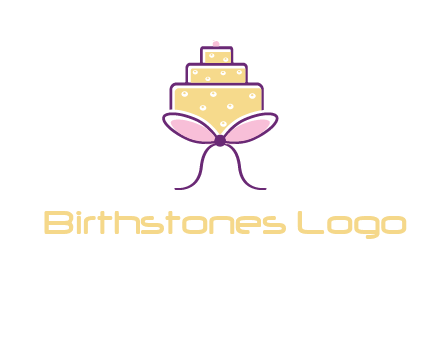 cake with bow logo