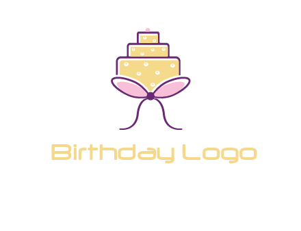 cake with bow logo