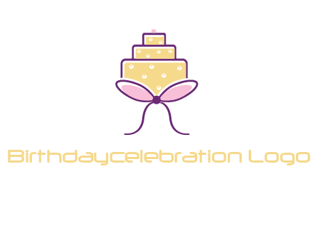 cake with bow logo