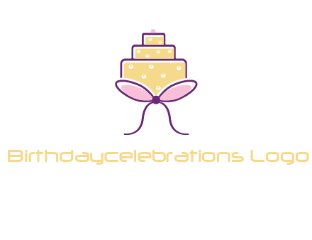 cake with bow logo