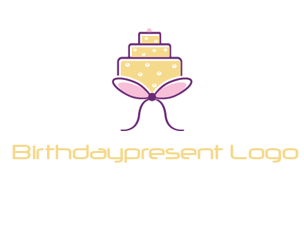cake with bow logo