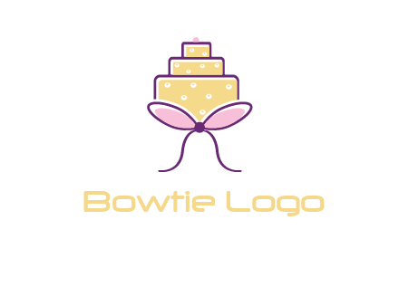 cake with bow logo