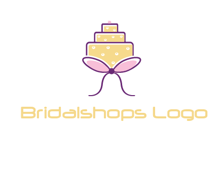 cake with bow logo