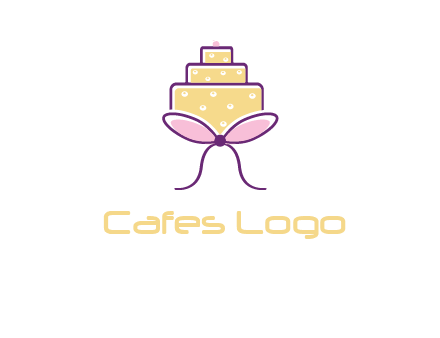 cake with bow logo