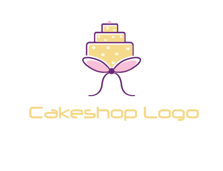 cake with bow logo