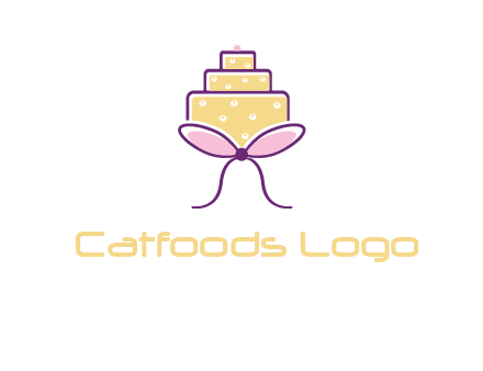 cake with bow logo