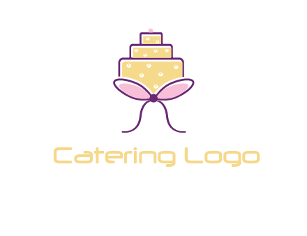 cake with bow logo