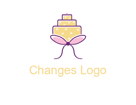 cake with bow logo