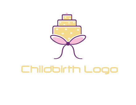 cake with bow logo