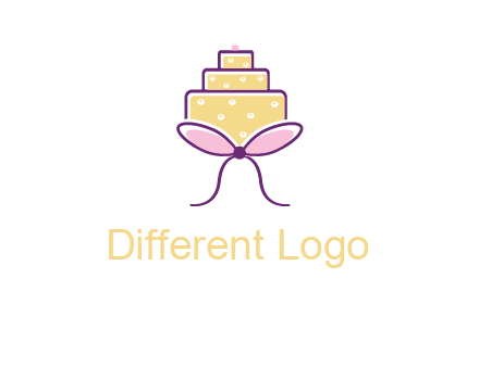 cake with bow logo