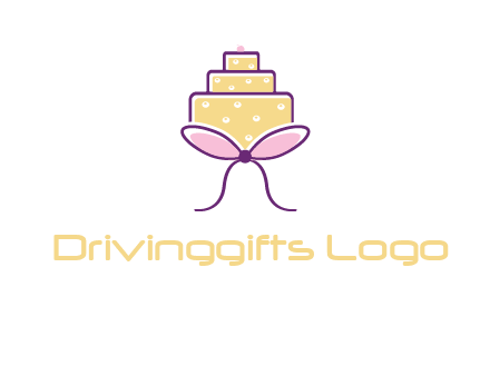 cake with bow logo