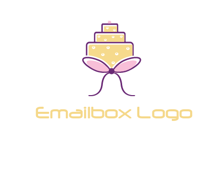 cake with bow logo