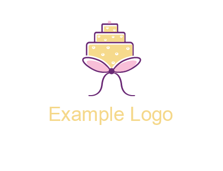 cake with bow logo