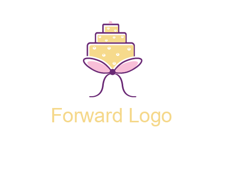 cake with bow logo