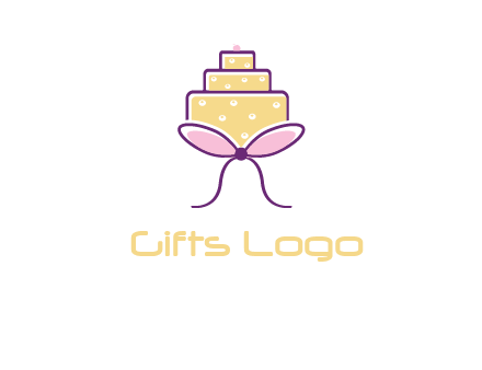 cake with bow logo