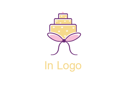 cake with bow logo