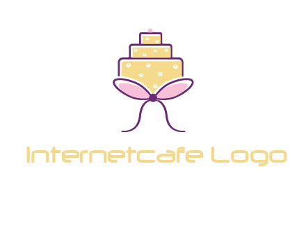 cake with bow logo