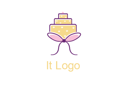 cake with bow logo