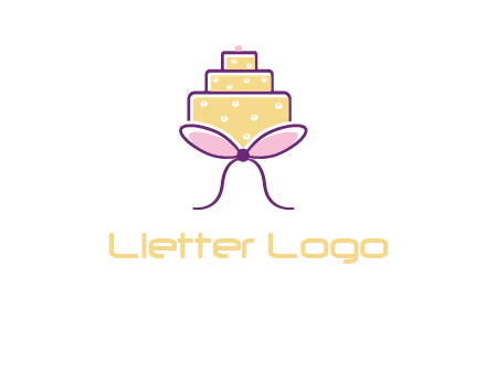 cake with bow logo