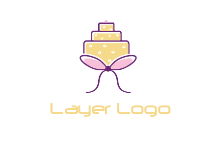 cake with bow logo