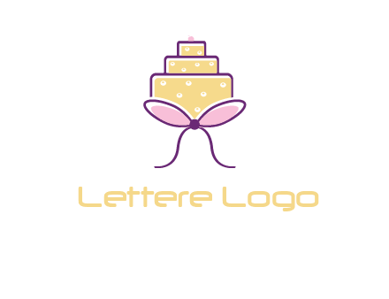 cake with bow logo