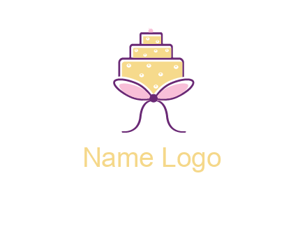 cake with bow logo