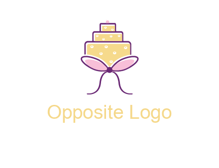 cake with bow logo