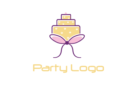 cake with bow logo