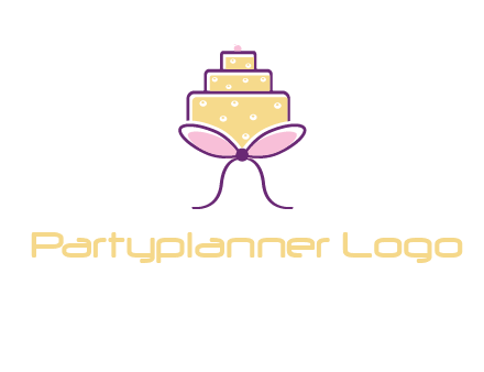 cake with bow logo