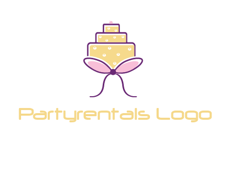 cake with bow logo