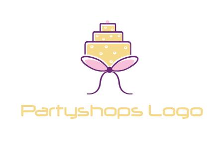 cake with bow logo