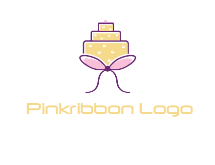 cake with bow logo