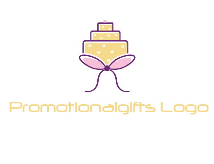 cake with bow logo