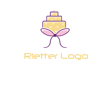 cake with bow logo