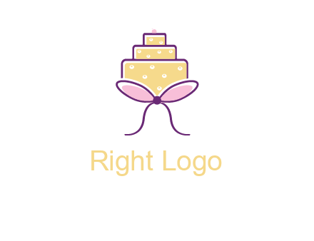 cake with bow logo
