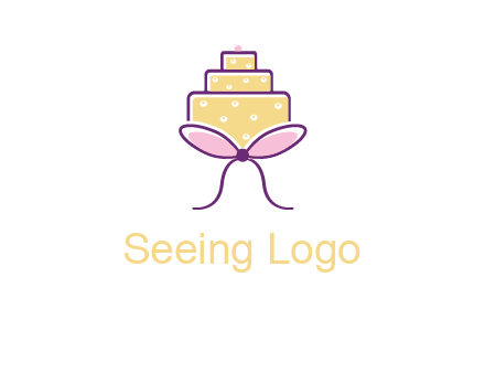 cake with bow logo