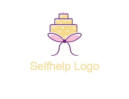 cake with bow logo