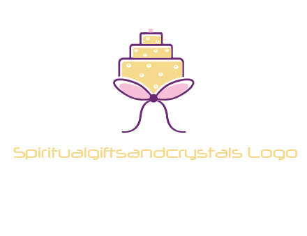 cake with bow logo