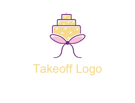 cake with bow logo