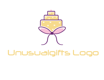 cake with bow logo