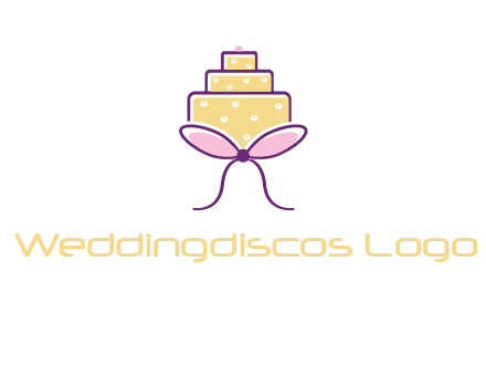 cake with bow logo