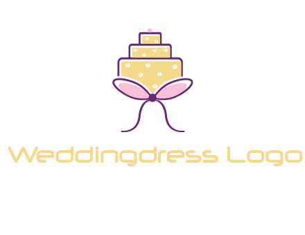 cake with bow logo