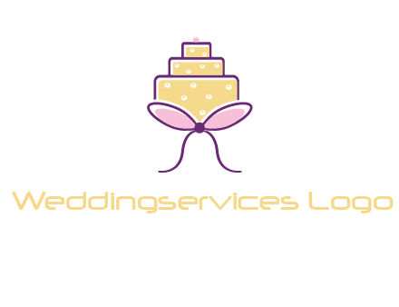 cake with bow logo