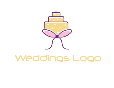 cake with bow logo