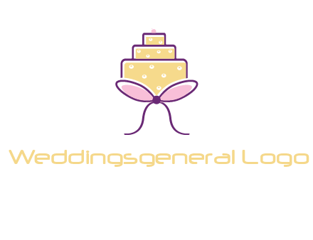 cake with bow logo