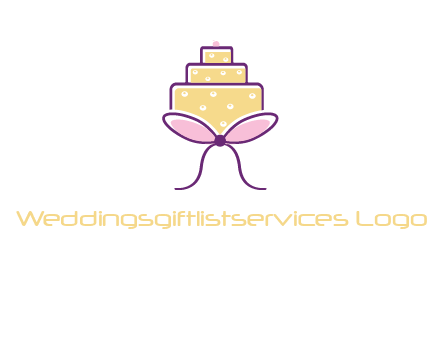 cake with bow logo