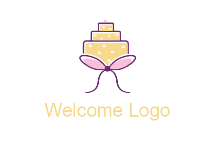 cake with bow logo