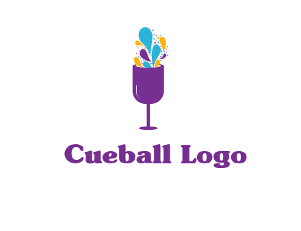 abstract wine glass logo